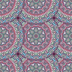 Ethnic floral seamless pattern