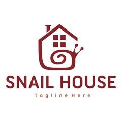 Snail House Logo Template Black