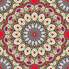 Ethnic floral seamless pattern