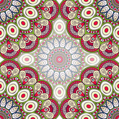 Ethnic floral seamless pattern
