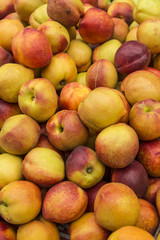Fresh nectarines in market