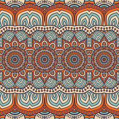 Ethnic floral seamless pattern