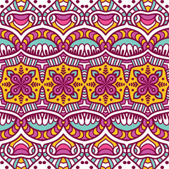 Ethnic floral seamless pattern