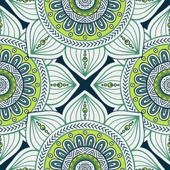 Ethnic floral seamless pattern