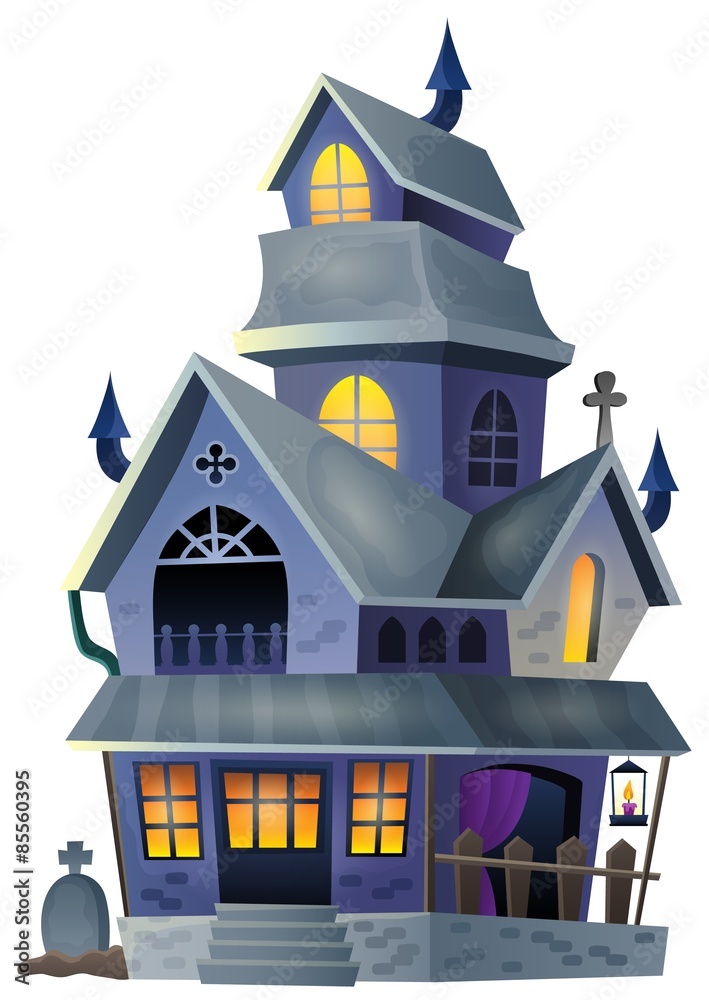 Poster Image with haunted house thematics 1