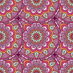 Ethnic floral seamless pattern