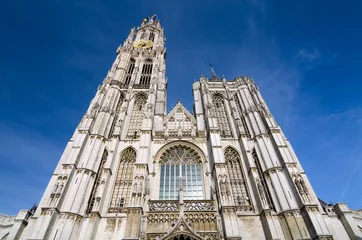 Foto op Canvas Cathedral of Our Lady in Antwerp, Belgium © siraanamwong