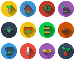 Set of ecological icons