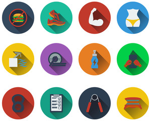 Set of fitness icons