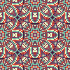 Ethnic floral seamless pattern