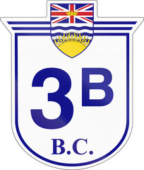 Shield for the British Columbia Highway number 3B