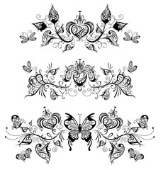 Floral patterns, page dividers and decorations.