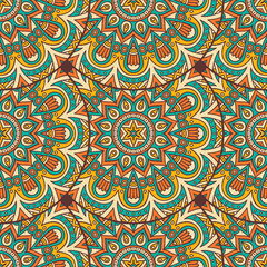 Ethnic floral seamless pattern