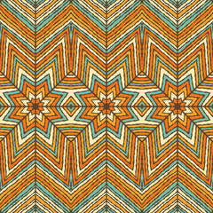 Ethnic floral seamless pattern