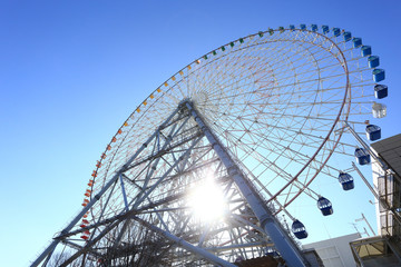 Ferris Wheel - Osaka City in Japan
