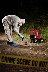 Technician on place of crime