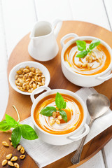 Pumpkin soup with pumpkin Seeds