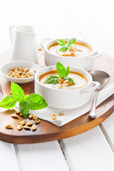 Pumpkin soup with pumpkin Seeds