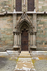 Fototapeta na wymiar Door to cathedral in Trondheim Norway