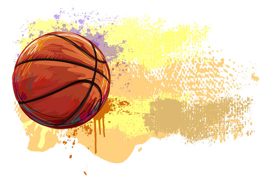 Basketball Banner.
All elements are in separate layers and grouped. 
