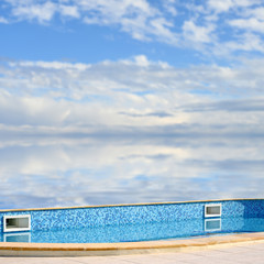 Swimming pool with stair at hotel