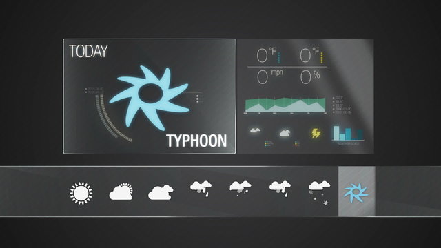 Typhoon, Weather icon set animation(included alpha)