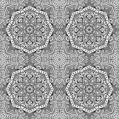 Ethnic floral seamless pattern