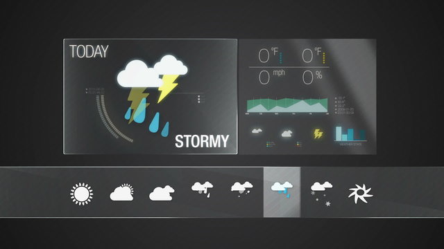 Stormy, Weather icon set animation(included alpha)