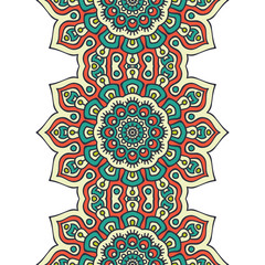 Ethnic floral seamless pattern