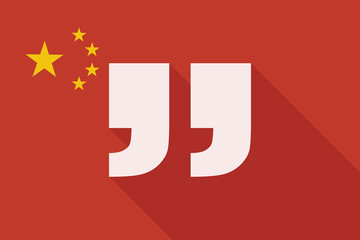 China long shadow flag with quotes