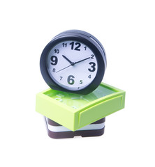 alarm clock. alarm clock on background. alarm clock on the backg