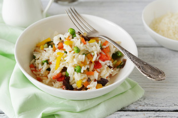 Delicious rice in a bowl