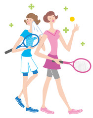 テニス　女性　二人