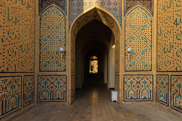 Fototapeta na wymiar Mosaic at the entrance to the mosque Kolon, Bukhara, Uzbekistan
