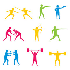set of Olympic game design vector
