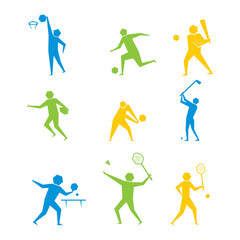 set of Olympic game design vector
