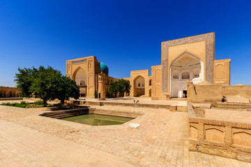 Fototapeta na wymiar The Ancient Muslim Architecture memorial complex, necropolis Chor-Bakr in Bukhara, Uzbekistan. UNESCO world Heritage