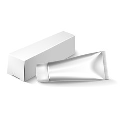 Blank Cosmetics Packages, Tube Template