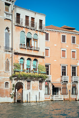Naklejka premium Beautiful facade of typical merchant house on Grand canal, Venice