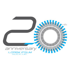20 years Anniversary, concept vector