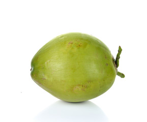 Green coconut isolated on white background