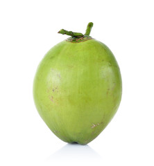 Green coconut isolated on white background