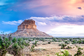 Fajada Butte in Chaco Culture National Historical Park, New Mexico