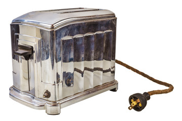 Old bread toaster isolated on white © Martin Bergsma