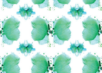 seamless pattern , consisting of soft blue abstract watercolor s