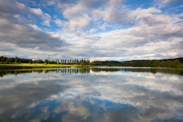 Summer landscape with lake