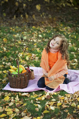 beauty girl with fruts