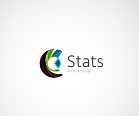 Statistics company logo design. Vector illustration. 