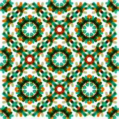 Seamless vector geometric abstract pattern. Creative round