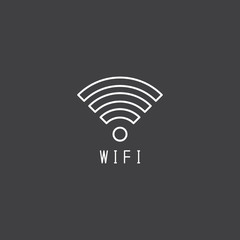 Wireless Icon, vector illustration. Flat design style